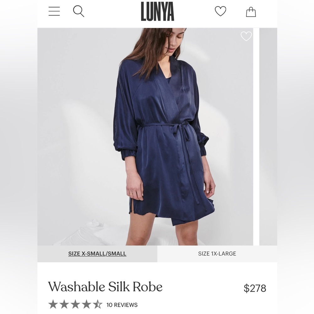 Never worn Luxury Lunya Washable silk robe